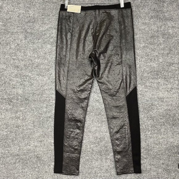 Soft Surroundings Pants Womens‎ Medium Skylar Legging Ankle Black Metallic - Picture 3 of 14